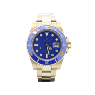 ROLEX SUBMARINER 116618 LB 18ct YELLOW GOLD WITH RARE DIAMOND DIAL £39,995.00