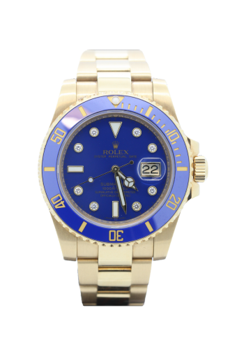 Rolex Submariner 116618 LB 18ct YELLOW GOLD WITH RARE DIAMOND DIAL